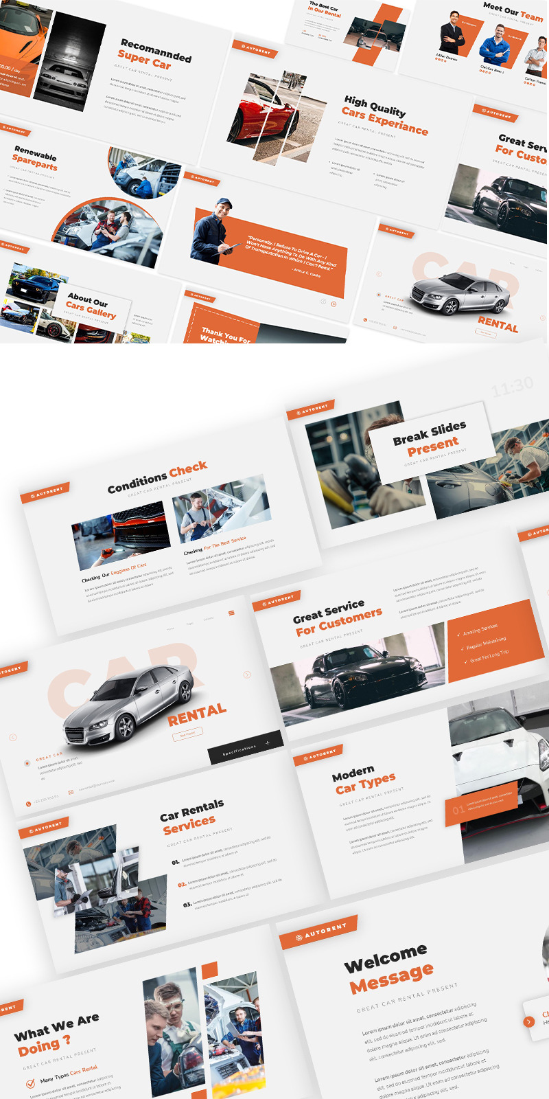 Autorent Car Rental Powerpoint Template - Features Image 1
