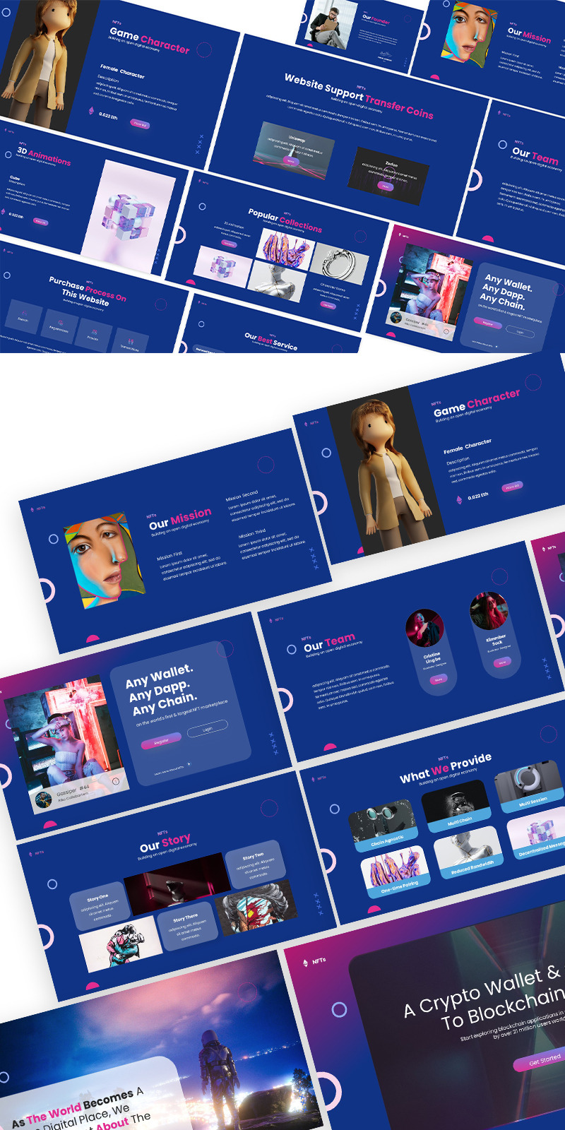 NFTs Wallet Keynote Template - Features Image 1