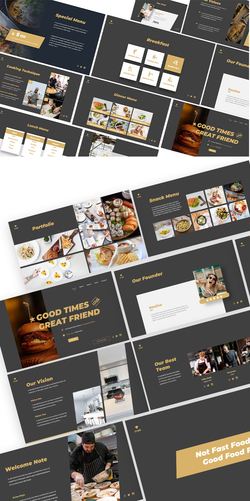Craft Kitchen Google Slides Template - Features Image 1