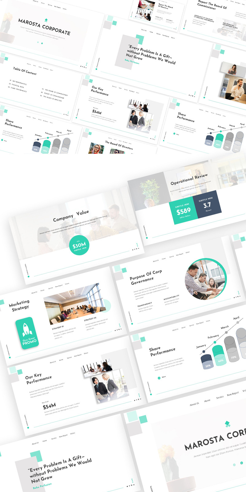 Marosta Corporate Powerpoint Template - Features Image 1