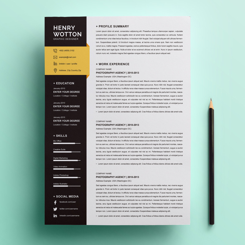 Henry Wotton - Graphic Designer Resume - Features Image 1