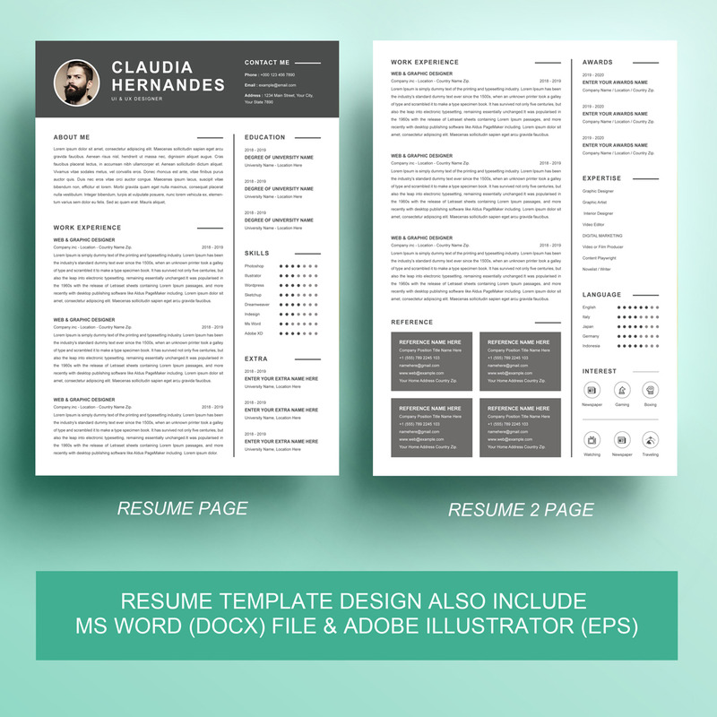 Claudia Hernandes - Resume Template - Features Image 2