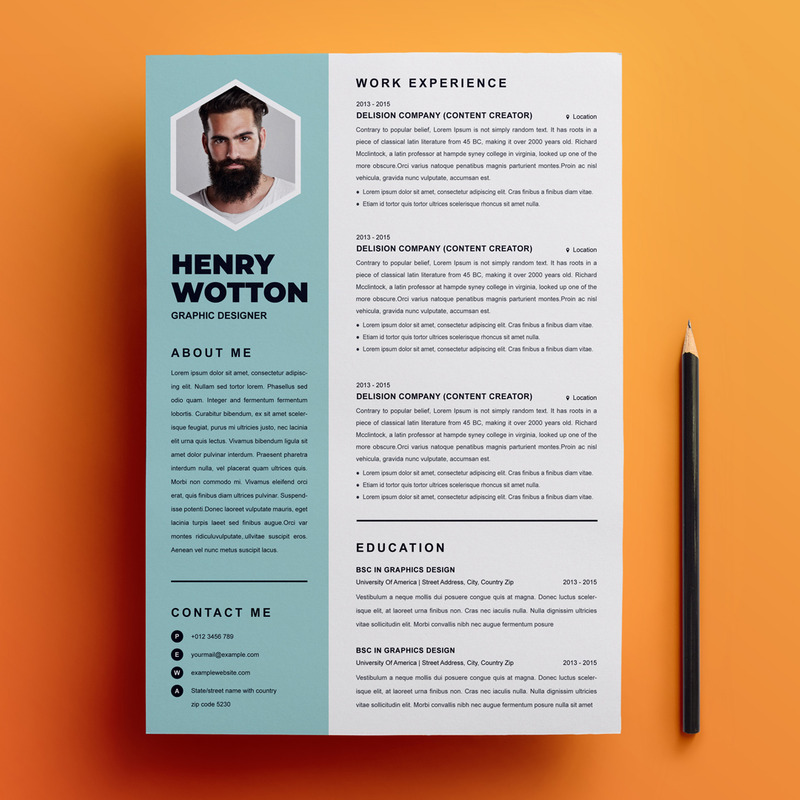 Resume Template CV Resume - Henry Wotton - Features Image 1