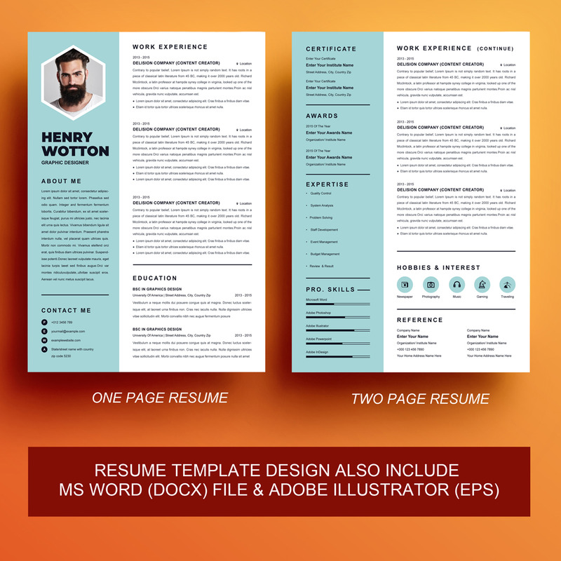 Resume Template CV Resume - Henry Wotton - Features Image 2