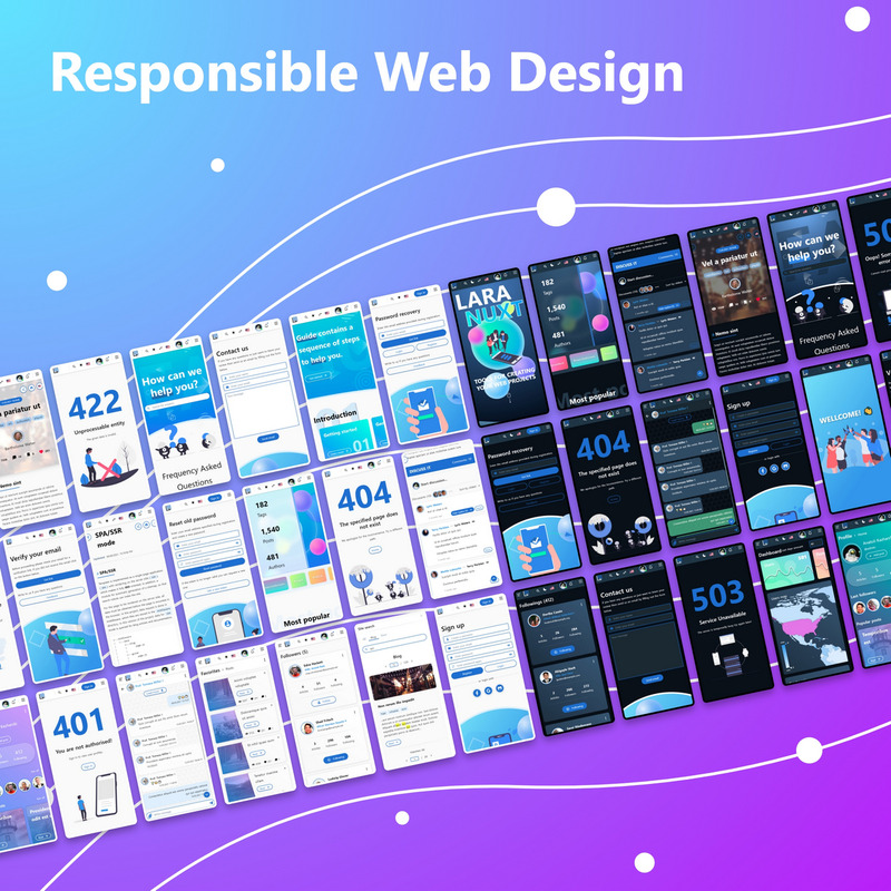 Laranuxt - Laravel, NuxtJS and VueJS Admin Template Theme - Features Image 7