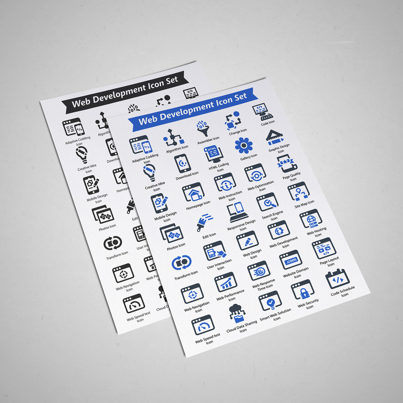 Веб-розробка значок набір шаблонів - Features Image 1