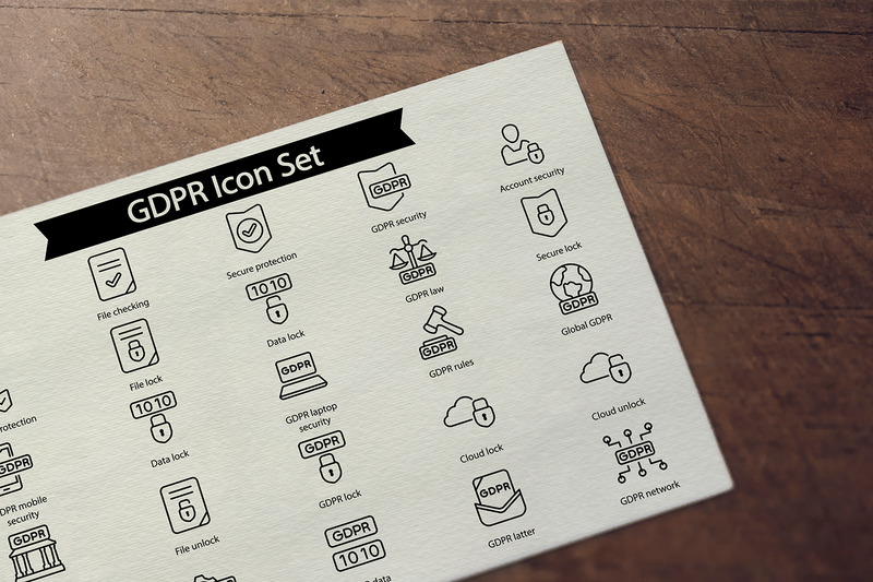 GDPR Line Icon Set Mall - Features Image 1