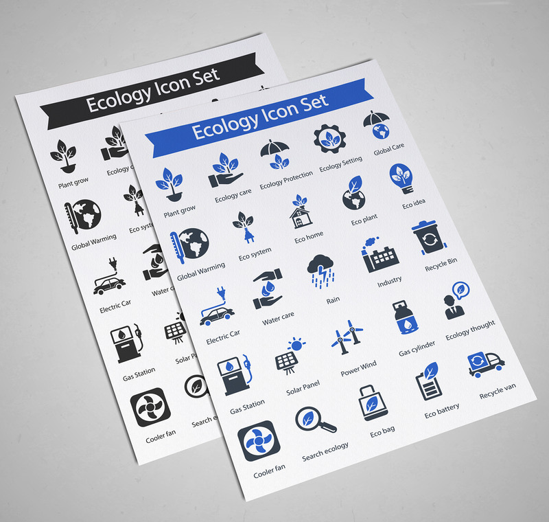Ekologi Ikonuppsättning mall - Features Image 1