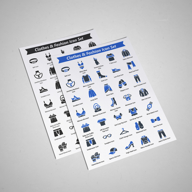 Kläder Och Mode Ikonuppsättning - Features Image 1