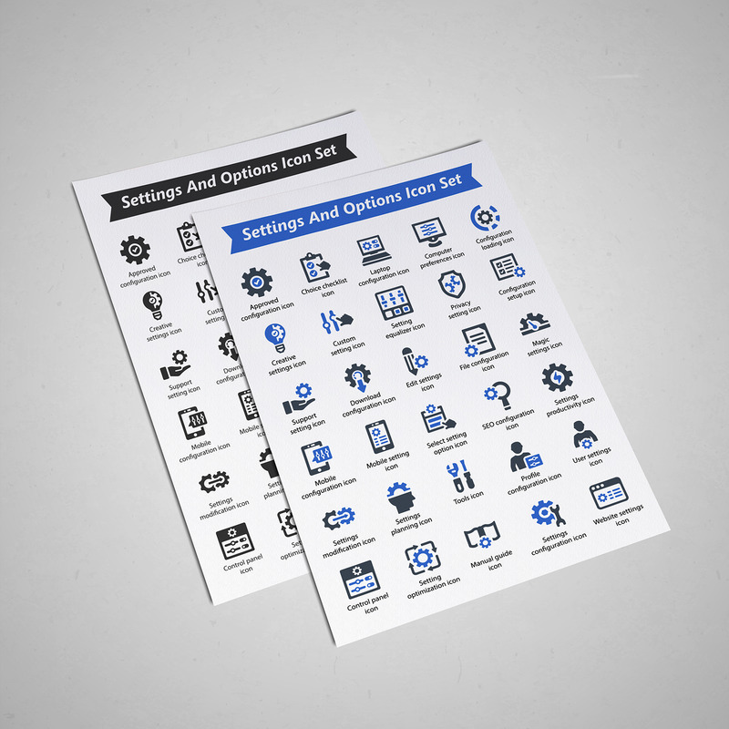 Instellingen en opties pictogramset - Features Image 1