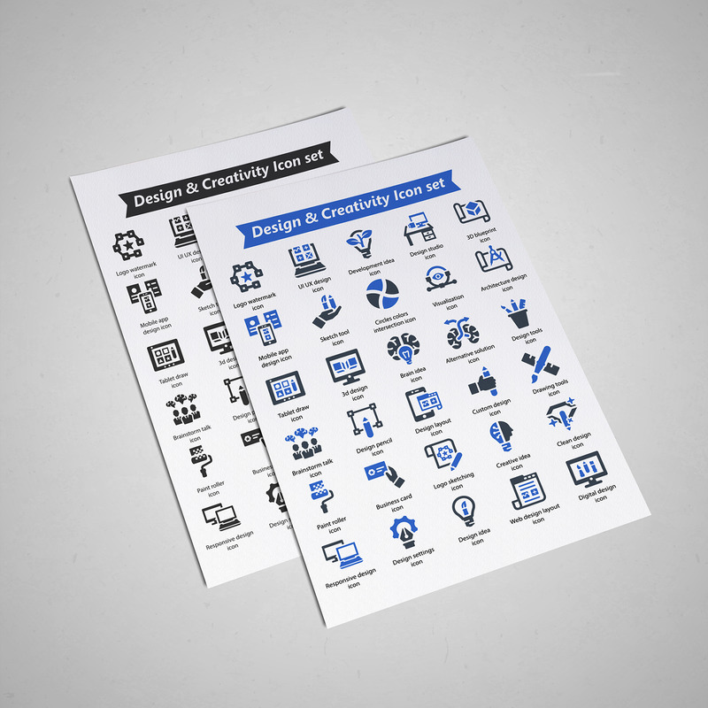 Шаблон набора иконок дизайна и творчества - Features Image 1