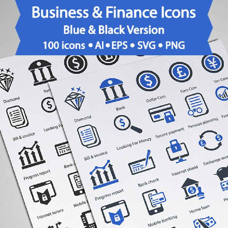 Affärs- och finansikoner - Features Image 1