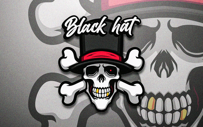 Black Hat Pirate Skull Corssbone Vector Mascot - Features Image 1