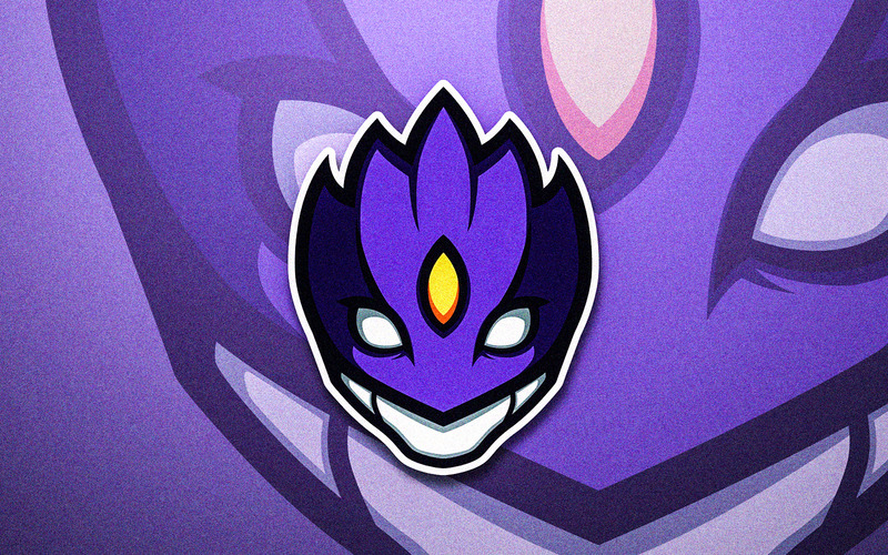 Fioletowa maska Anime Digimon postać wektor maskotka - Obraz funkcji 1