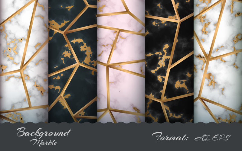 Set Marble Texture 8 Seamless Pattern, Graphics Pattern - Features Image 1