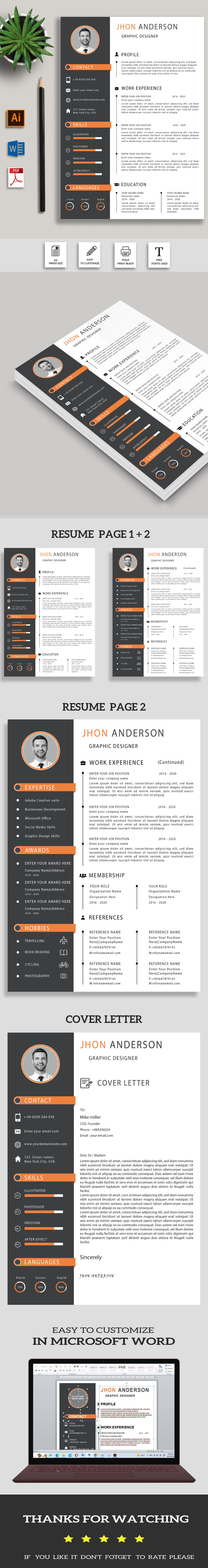 Jhon / CV Resume Template - Features Image 1