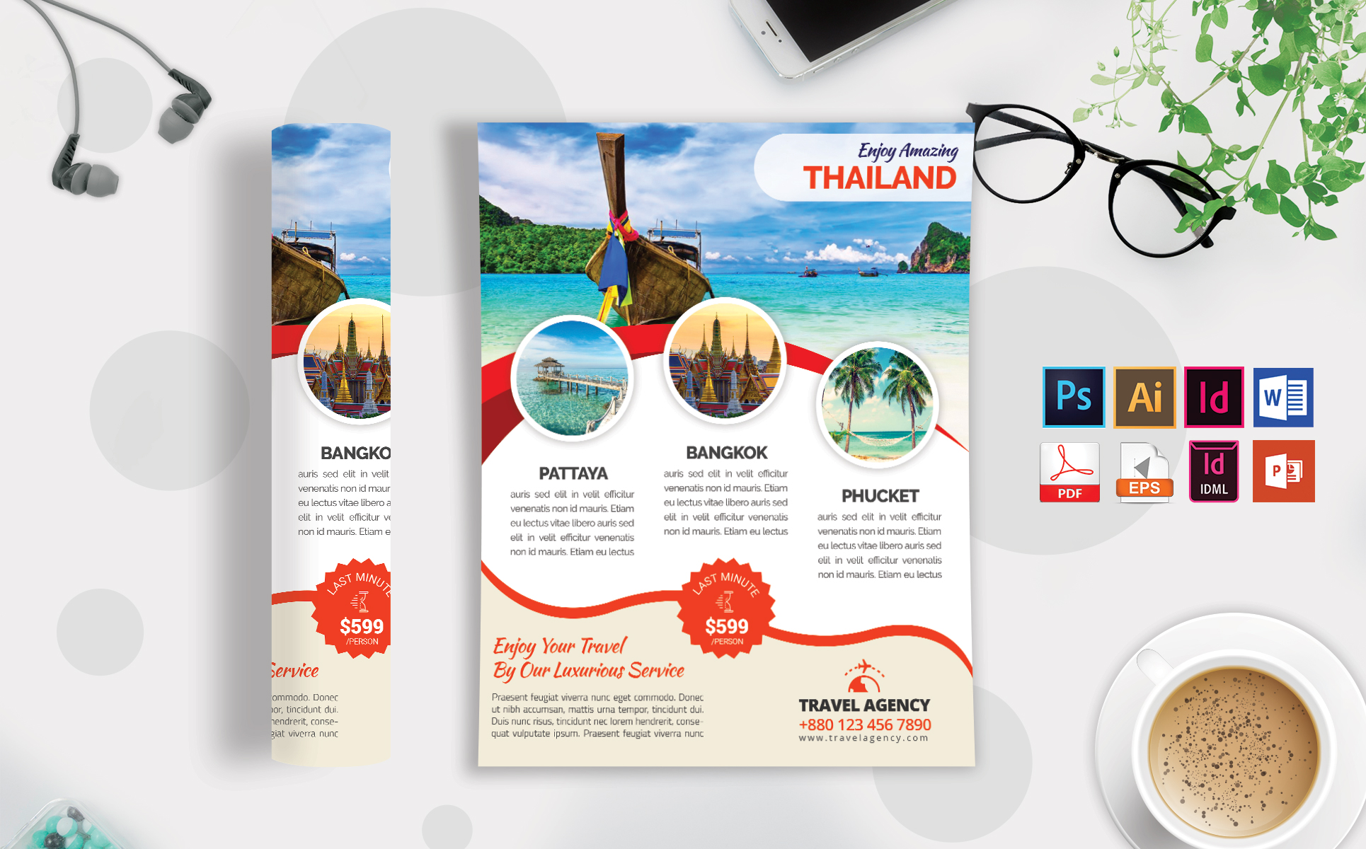 Download Фирменный стиль "Travels & Tours Flyer Vol-05 - Corporate Identity Template" / Travels & Tours Flyer Vol-05 - Corporate Identity Template - Фирменный стиль travel,tour,flyer,travel-flyer,tourism,travelism,thailand,seychelles,phuket,kashmir,london,psd,template,print,brochure,download,canada