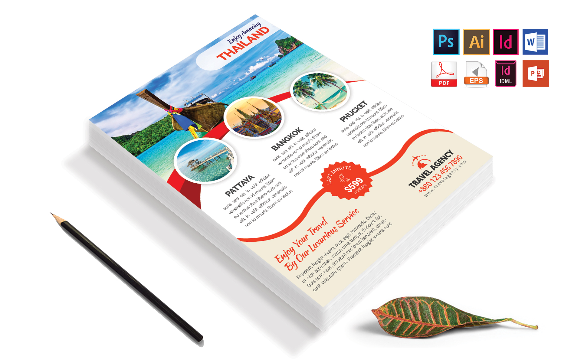 Download Фирменный стиль "Travels & Tours Flyer Vol-05 - Corporate Identity Template" / Travels & Tours Flyer Vol-05 - Corporate Identity Template - Фирменный стиль travel,tour,flyer,travel-flyer,tourism,travelism,thailand,seychelles,phuket,kashmir,london,psd,template,print,brochure,download,canada