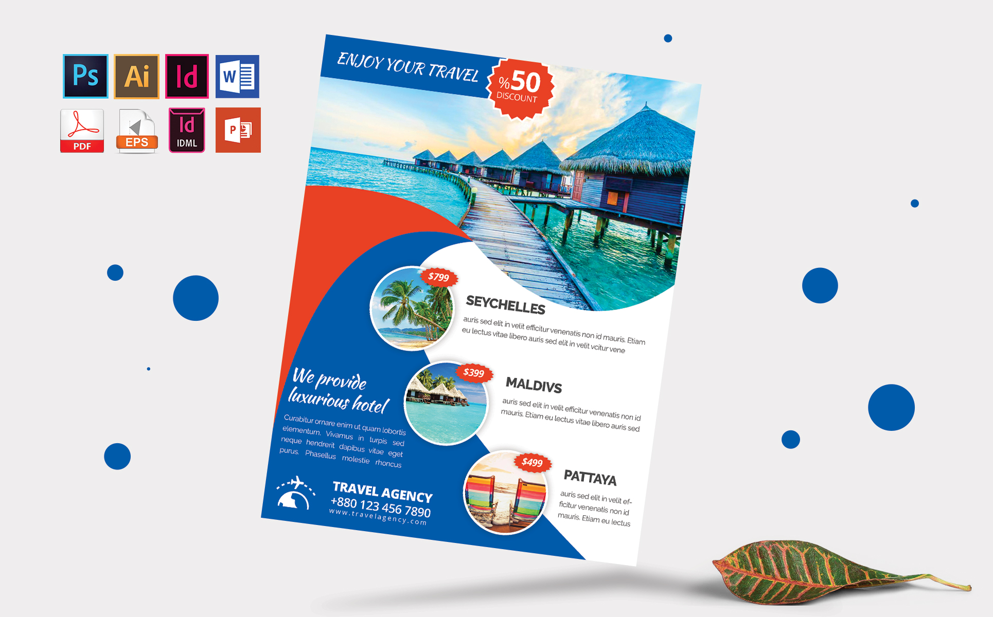 Download Фирменный стиль "Travels & Tours Flyer Vol-08 - Corporate Identity Template" / Travels & Tours Flyer Vol-08 - Corporate Identity Template - Фирменный стиль travel,tour,flyer,travel-flyer,tourism,travelism,thailand,seychelles,phuket,kashmir,london,psd,template,print,brochure,download,canada