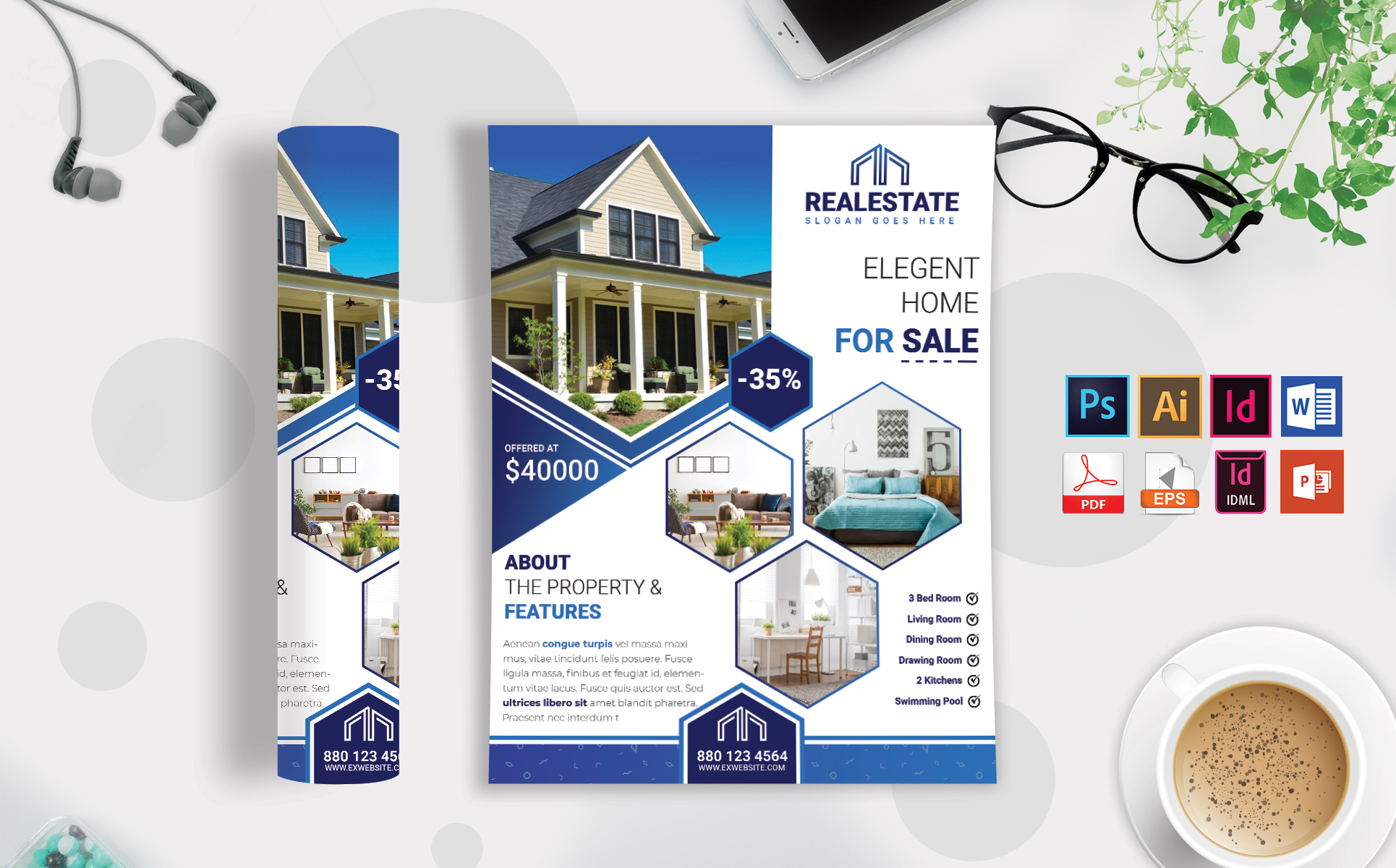 Download Фирменный стиль "Real Estate Flyer Vol-01 - Corporate Identity Template" / Real Estate Flyer Vol-01 - Corporate Identity Template - Фирменный стиль home,property,rent,land,house,real-estate,building,house-plan,home-flyer,property-flyer,house-flyer,real-estate-flyer,building-flyer,rent-flyer,land-flyer,river-side-home,river-view-home