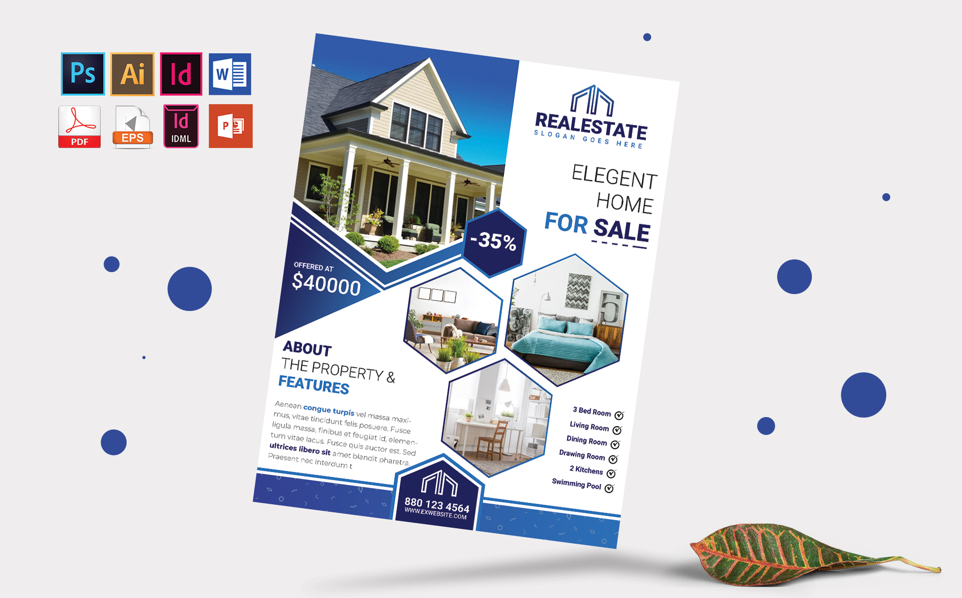 Download Фирменный стиль "Real Estate Flyer Vol-01 - Corporate Identity Template" / Real Estate Flyer Vol-01 - Corporate Identity Template - Фирменный стиль home,property,rent,land,house,real-estate,building,house-plan,home-flyer,property-flyer,house-flyer,real-estate-flyer,building-flyer,rent-flyer,land-flyer,river-side-home,river-view-home