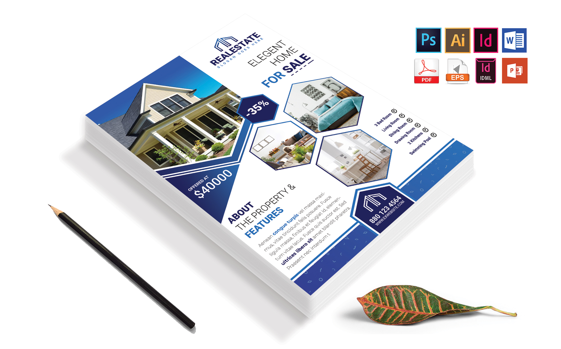 Download Фирменный стиль "Real Estate Flyer Vol-01 - Corporate Identity Template" / Real Estate Flyer Vol-01 - Corporate Identity Template - Фирменный стиль home,property,rent,land,house,real-estate,building,house-plan,home-flyer,property-flyer,house-flyer,real-estate-flyer,building-flyer,rent-flyer,land-flyer,river-side-home,river-view-home