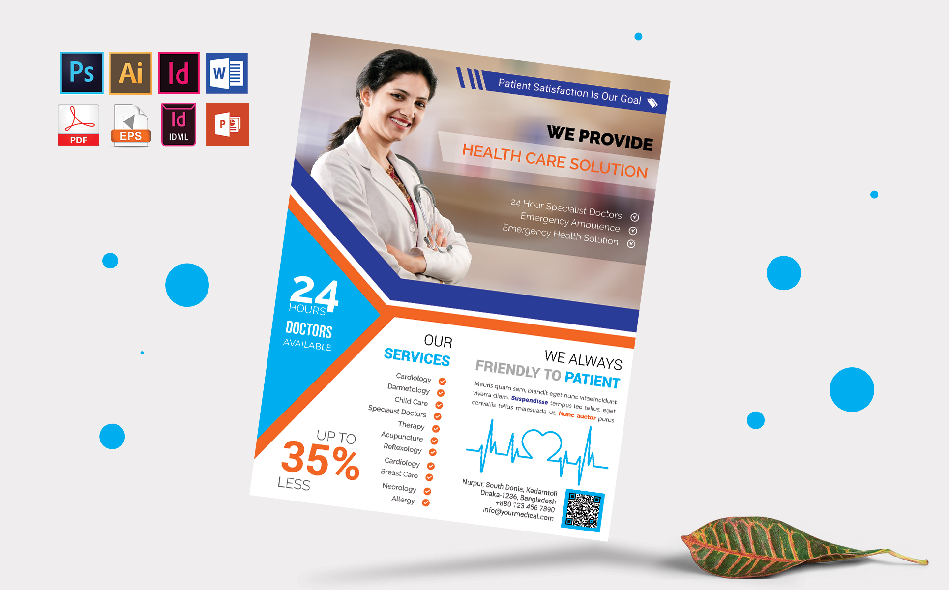 Download Фирменный стиль "Doctor & Medical Flyer Vol-10 - Corporate Identity Template" / Doctor & Medical Flyer Vol-10 - Corporate Identity Template - Фирменный стиль doctor,medical,hospital,clinic,health,care,child-care,mother-care,diabetic-care,neorology,cardiology,allergy,therapy,doctor-flyer,medical-flyer,hospital-flyer
