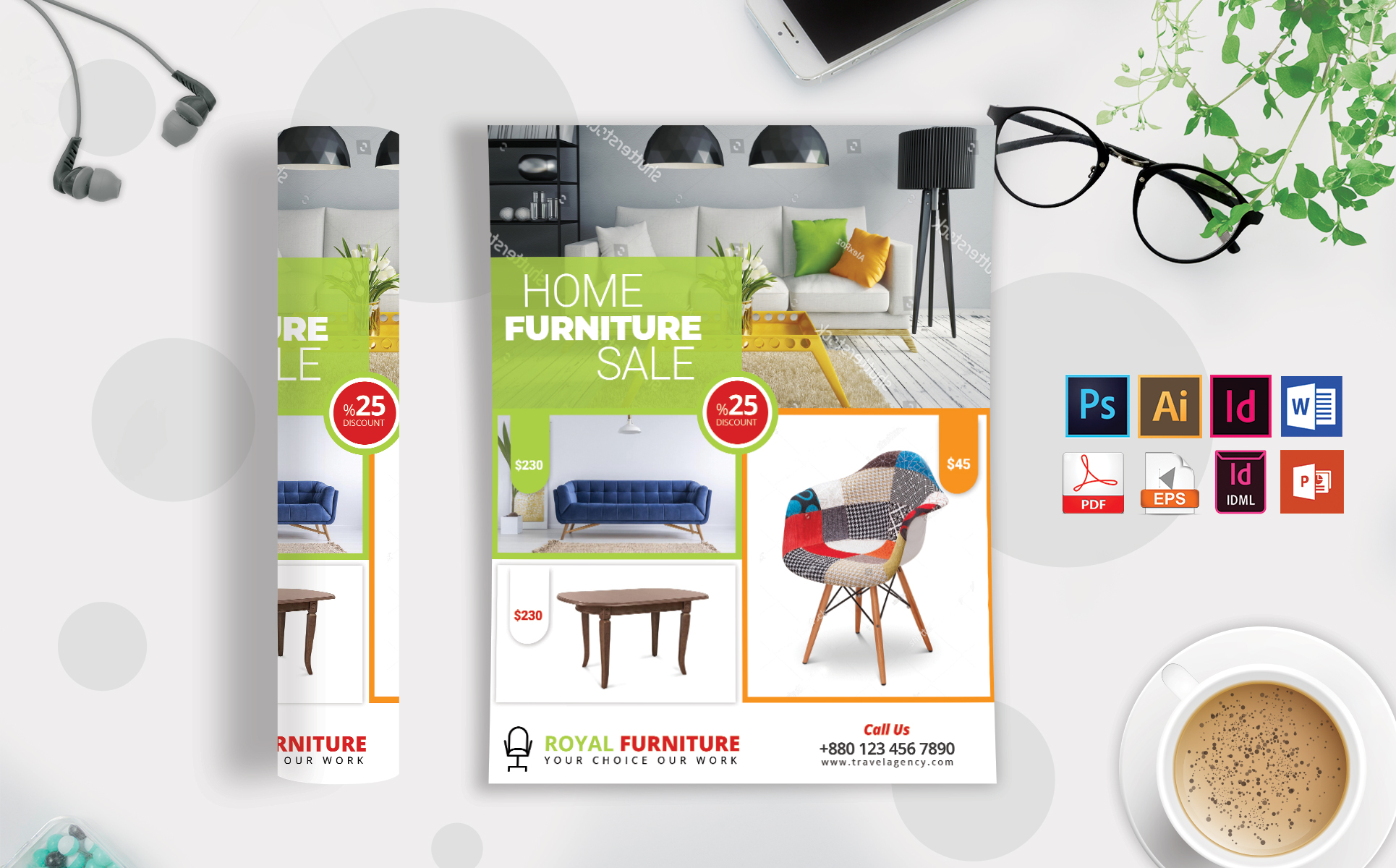 Download Фирменный стиль "Furniture Shop Flyer Vol-01 - Corporate Identity Template" / Furniture Shop Flyer Vol-01 - Corporate Identity Template - Фирменный стиль furniture,shop,flyer,wood,steel,table,showcase,chair,handbill,print,template,bazar,branding
