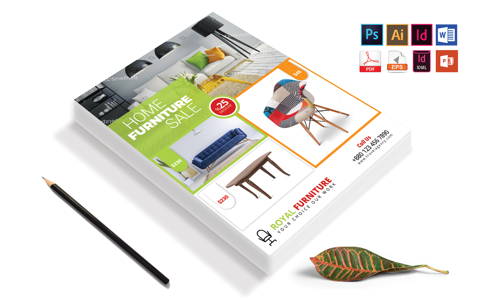 Download Фирменный стиль "Furniture Shop Flyer Vol-01 - Corporate Identity Template" / Furniture Shop Flyer Vol-01 - Corporate Identity Template - Фирменный стиль furniture,shop,flyer,wood,steel,table,showcase,chair,handbill,print,template,bazar,branding