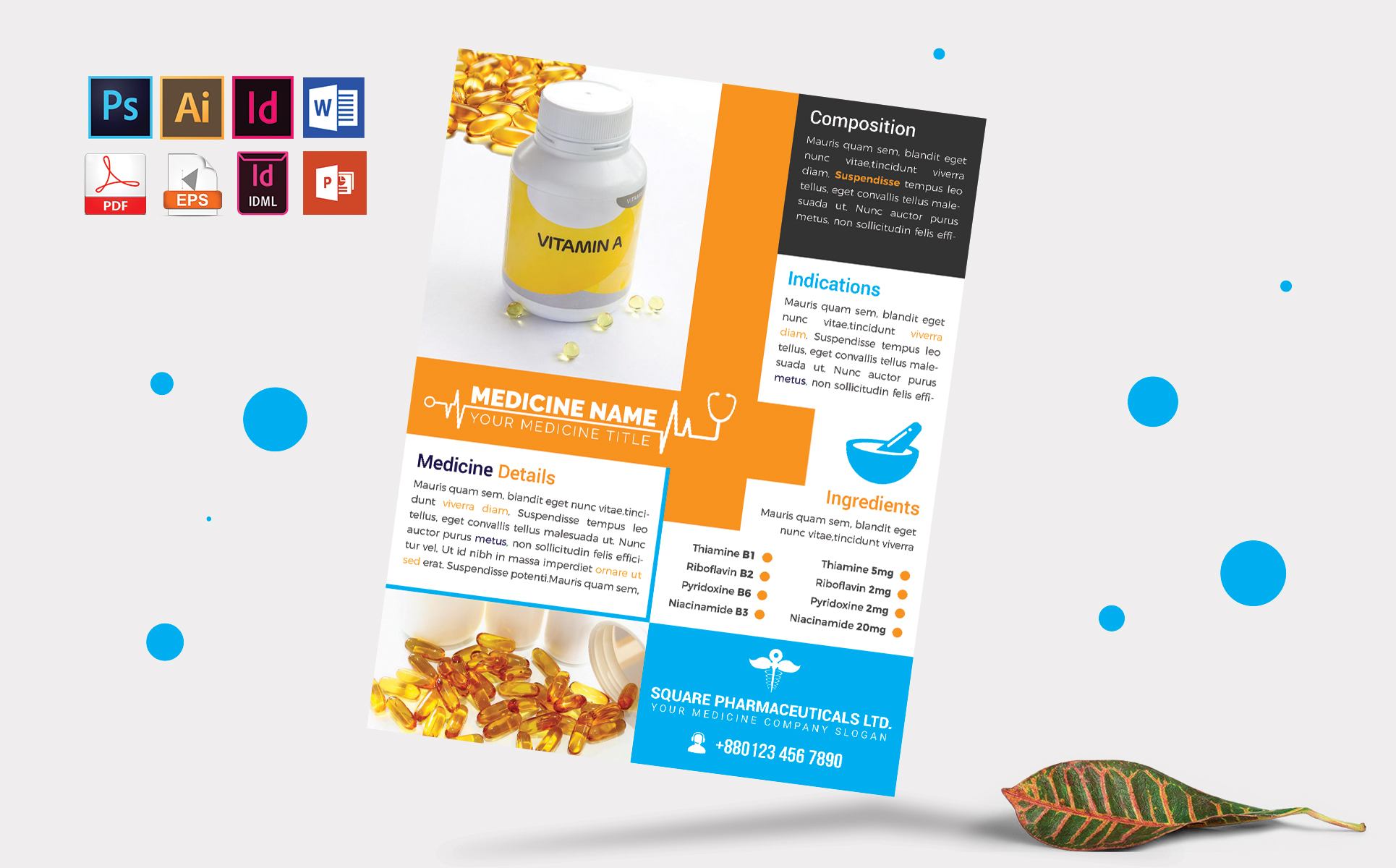 Download Фирменный стиль "Medicine Promotional Flyer Vol-01 - Corporate Identity Template" / Medicine Promotional Flyer Vol-01 - Corporate Identity Template - Фирменный стиль medicine,pharmacy,pharmaceuticals,flyer,poster,psd,eps,vector,indesign,doc,file,ms,word,pdf,editable,free,download,promotional,dl,doctor