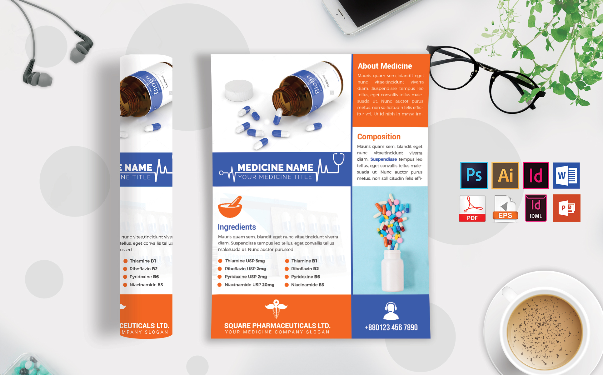 Download Фирменный стиль "Medicine Promotional Flyer Vol-02 - Corporate Identity Template" / Medicine Promotional Flyer Vol-02 - Corporate Identity Template - Фирменный стиль medicine,pharmacy,pharmaceuticals,flyer,poster,psd,eps,vector,indesign,doc,file,ms,word,pdf,editable,free,download,promotional,dl,doctor