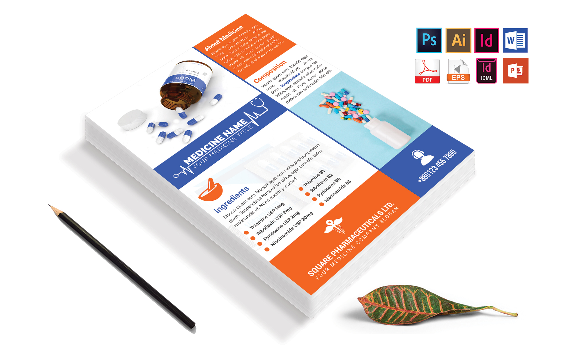 Download Фирменный стиль "Medicine Promotional Flyer Vol-02 - Corporate Identity Template" / Medicine Promotional Flyer Vol-02 - Corporate Identity Template - Фирменный стиль medicine,pharmacy,pharmaceuticals,flyer,poster,psd,eps,vector,indesign,doc,file,ms,word,pdf,editable,free,download,promotional,dl,doctor