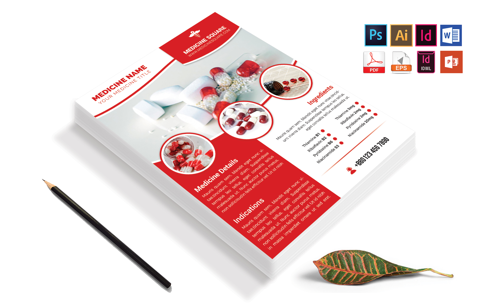 Download Фирменный стиль "Medicine Promotional Flyer Vol-03 - Corporate Identity Template" / Medicine Promotional Flyer Vol-03 - Corporate Identity Template - Фирменный стиль medicine,pharmacy,pharmaceuticals,flyer,poster,psd,eps,vector,indesign,doc,file,ms,word,pdf,editable,free,download,promotional,dl,doctor