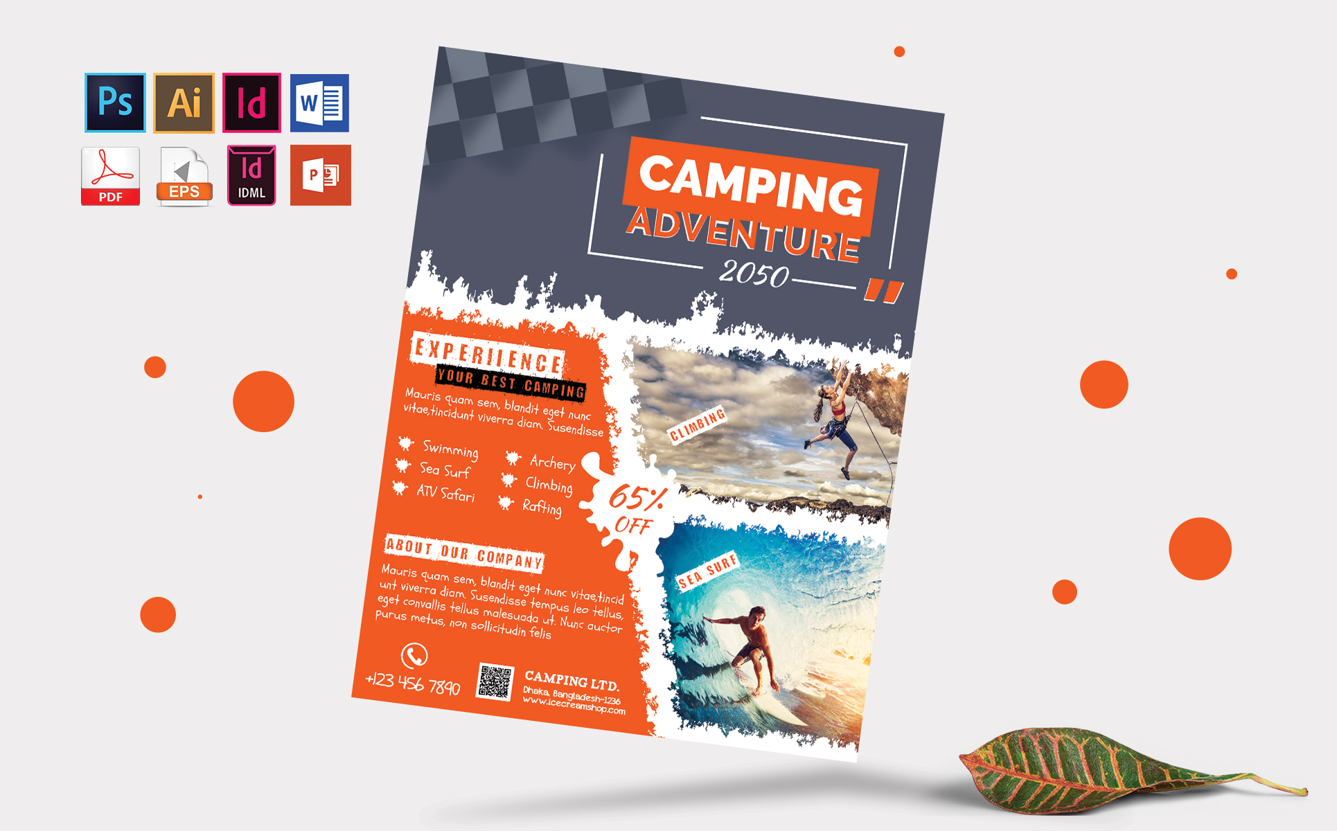 Download Фирменный стиль "Camping Adventure Flyer Vol-01 - Corporate Identity Template" / Camping Adventure Flyer Vol-01 - Corporate Identity Template - Фирменный стиль camp,camping,adventure,tour,travel,hill,surfing,jumping,flyer,poster,mountain,forest,sea,beach