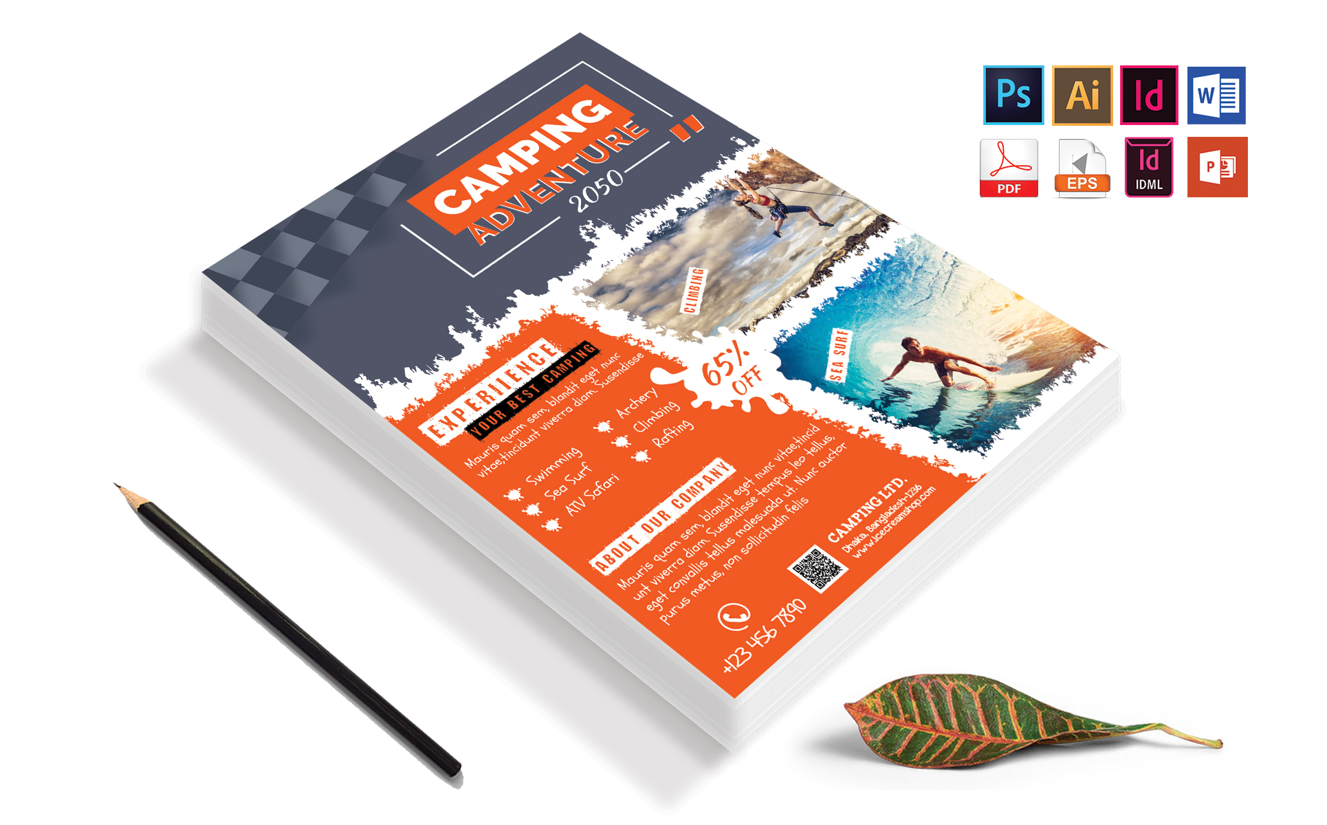 Download Фирменный стиль "Camping Adventure Flyer Vol-01 - Corporate Identity Template" / Camping Adventure Flyer Vol-01 - Corporate Identity Template - Фирменный стиль camp,camping,adventure,tour,travel,hill,surfing,jumping,flyer,poster,mountain,forest,sea,beach