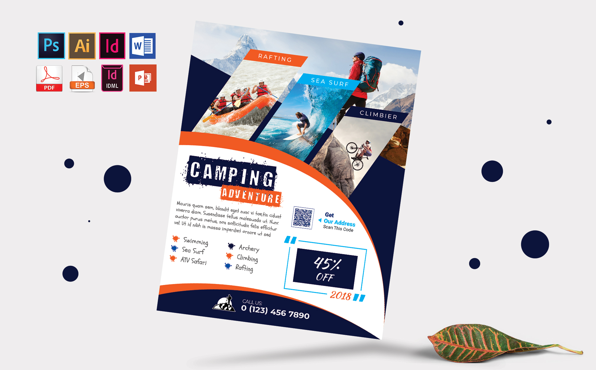 Download Фирменный стиль "Camping Adventure Flyer Vol-03 - Corporate Identity Template" / Camping Adventure Flyer Vol-03 - Corporate Identity Template - Фирменный стиль camp,camping,adventure,tour,travel,hill,surfing,jumping,flyer,poster,mountain,forest,sea,beach