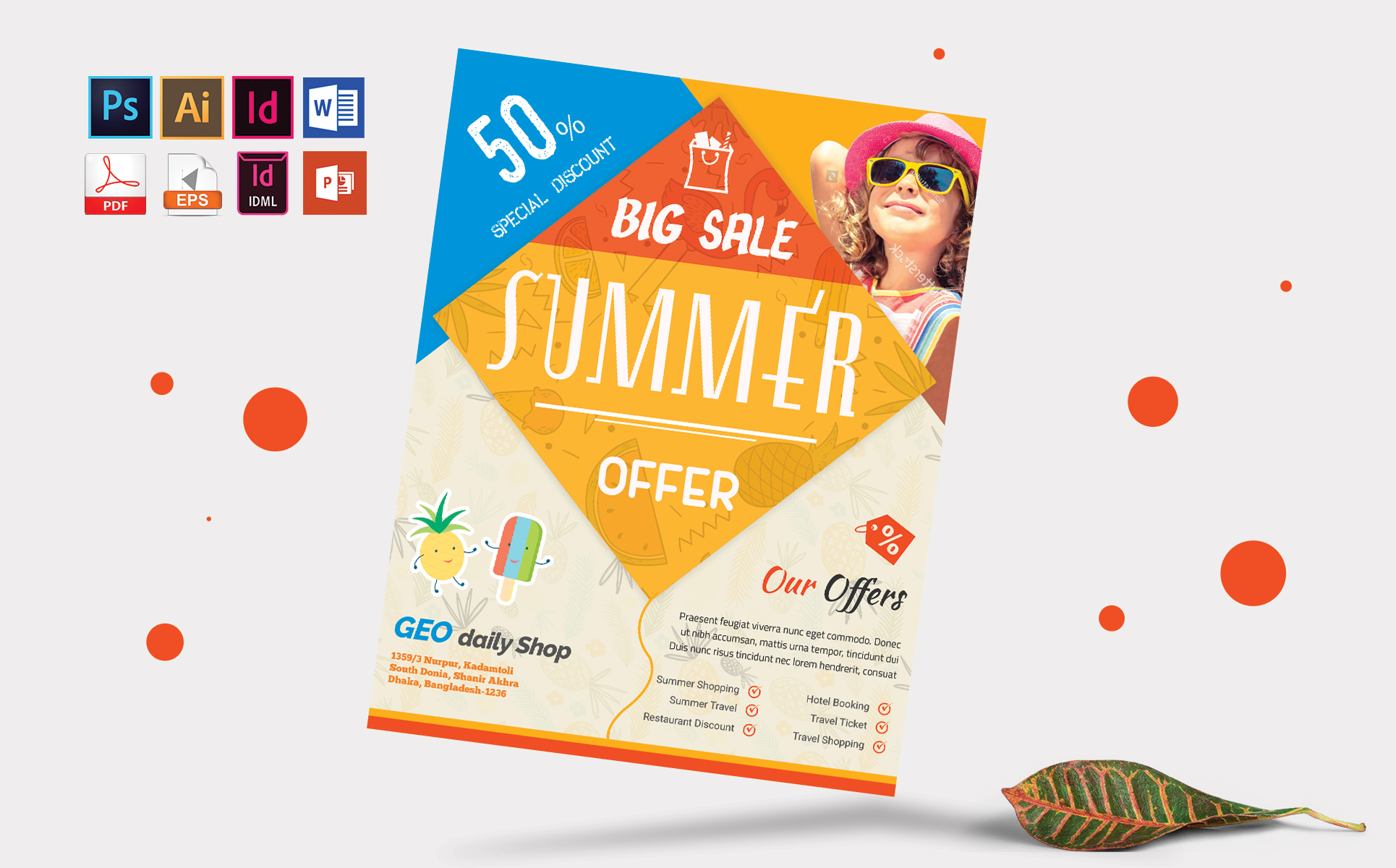 Download Фирменный стиль "Summer Sale Flyer Vol-02 - Corporate Identity Template" / Summer Sale Flyer Vol-02 - Corporate Identity Template - Фирменный стиль summer,sale,discount,offer,flyer,poster,tour,travel,psd,eps,indesign,ms,word,powerpoint,idml,vector,pdf,print,template,ready