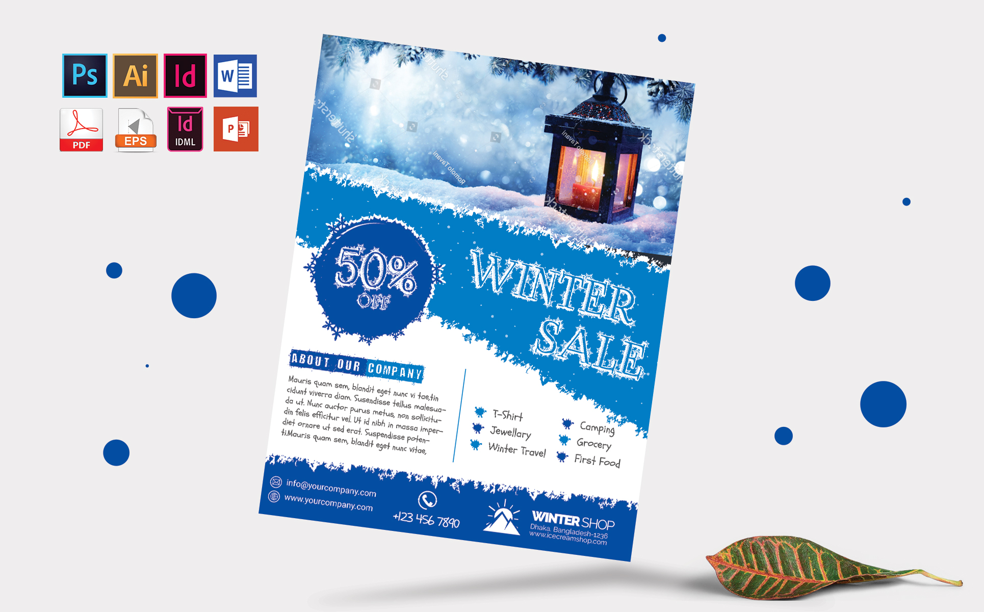 Download Фирменный стиль "Winter Sale Flyer Vol-01 - Corporate Identity Template" / Winter Sale Flyer Vol-01 - Corporate Identity Template - Фирменный стиль winter,ice,winter-flyer,winter-sale,winter-discount,flyer,poster,winter-offer,cold,winter-poster,sale,offer,discount