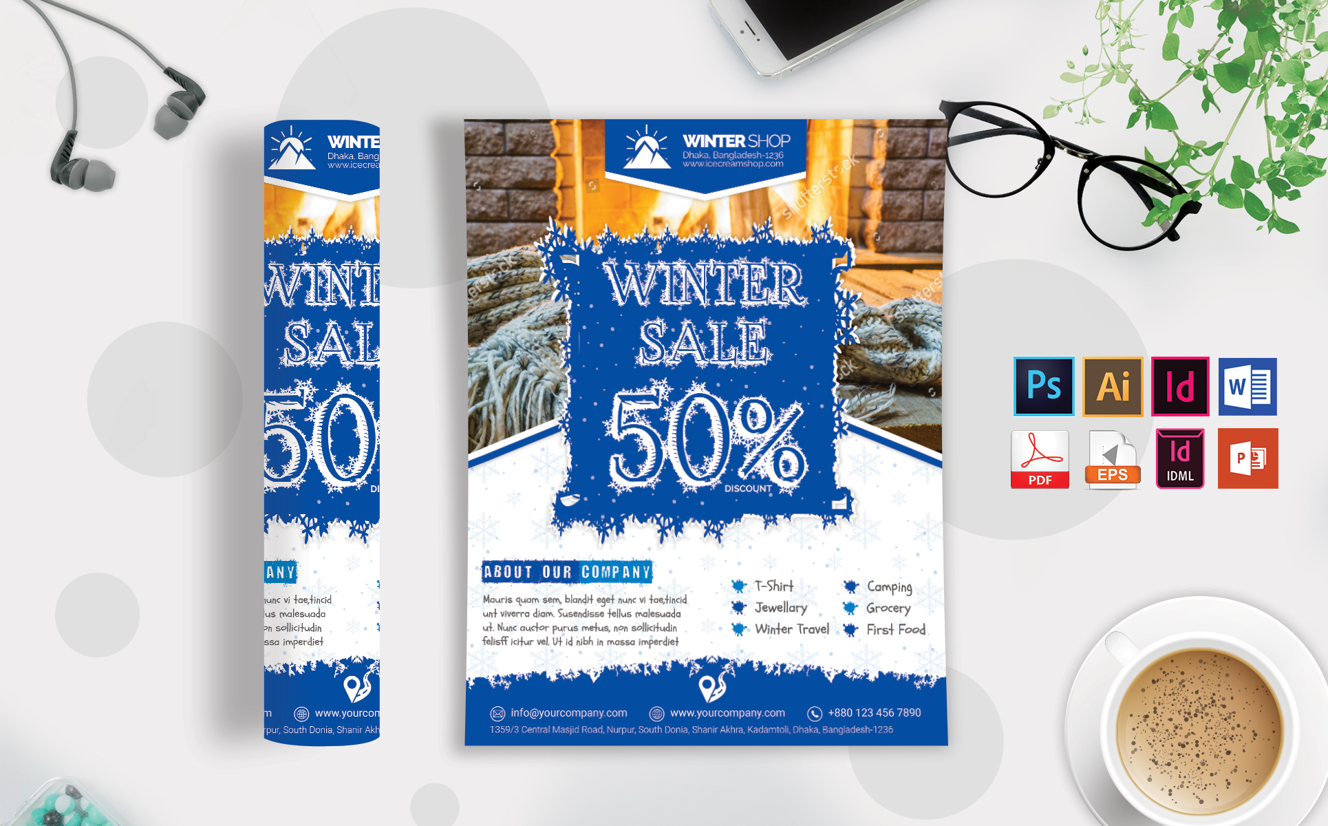 Download Фирменный стиль "Winter Sale Flyer Vol-02 - Corporate Identity Template" / Winter Sale Flyer Vol-02 - Corporate Identity Template - Фирменный стиль winter,ice,winter-flyer,winter-sale,winter-discount,flyer,poster,winter-offer,cold,winter-poster,sale,offer,discount