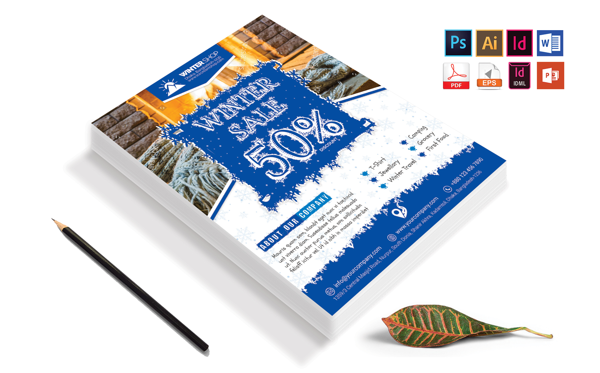 Download Фирменный стиль "Winter Sale Flyer Vol-02 - Corporate Identity Template" / Winter Sale Flyer Vol-02 - Corporate Identity Template - Фирменный стиль winter,ice,winter-flyer,winter-sale,winter-discount,flyer,poster,winter-offer,cold,winter-poster,sale,offer,discount