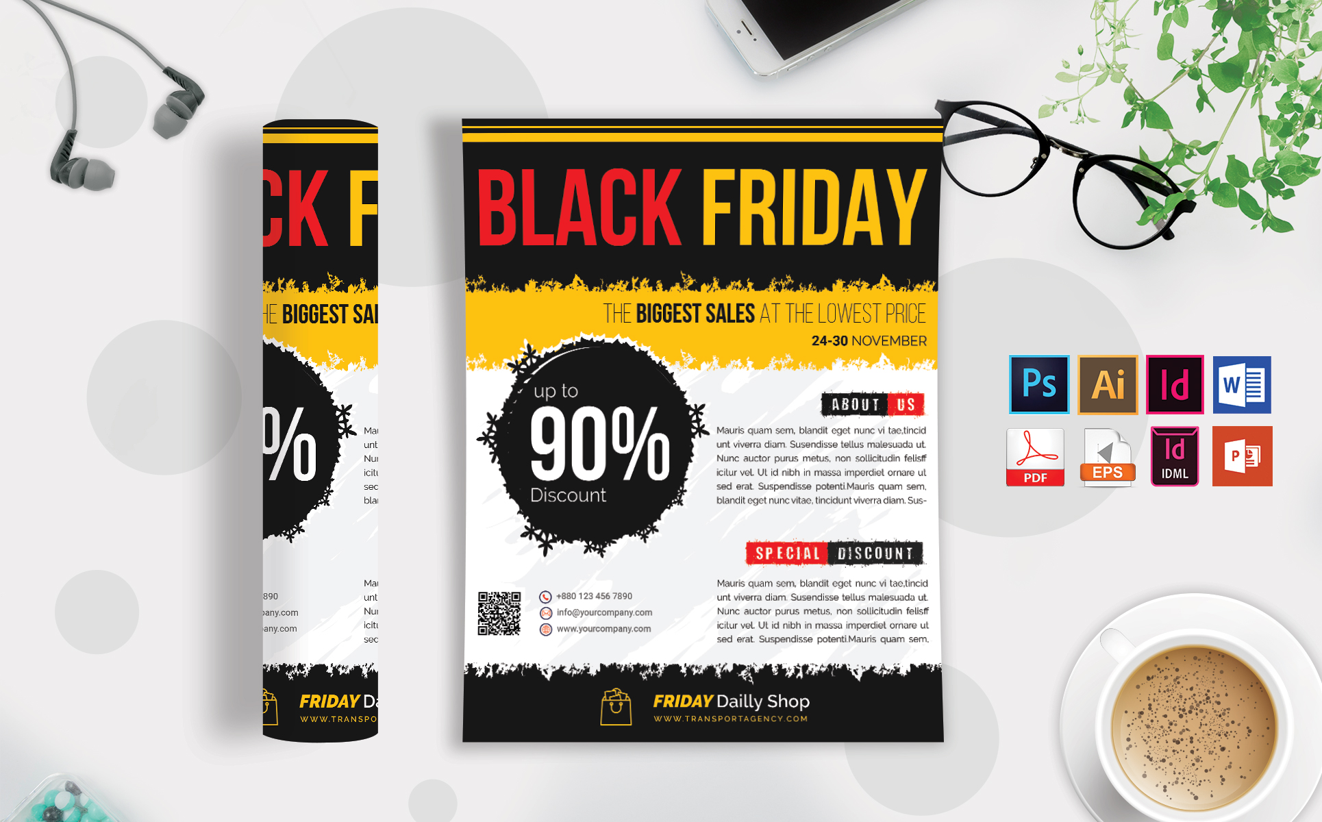 Download Фирменный стиль "Black Friday Sale Flyer Vol-03 - Corporate Identity Template" / Black Friday Sale Flyer Vol-03 - Corporate Identity Template - Фирменный стиль friday,black,flyer,business,discount,coupon,poster,psd,eps,in,design