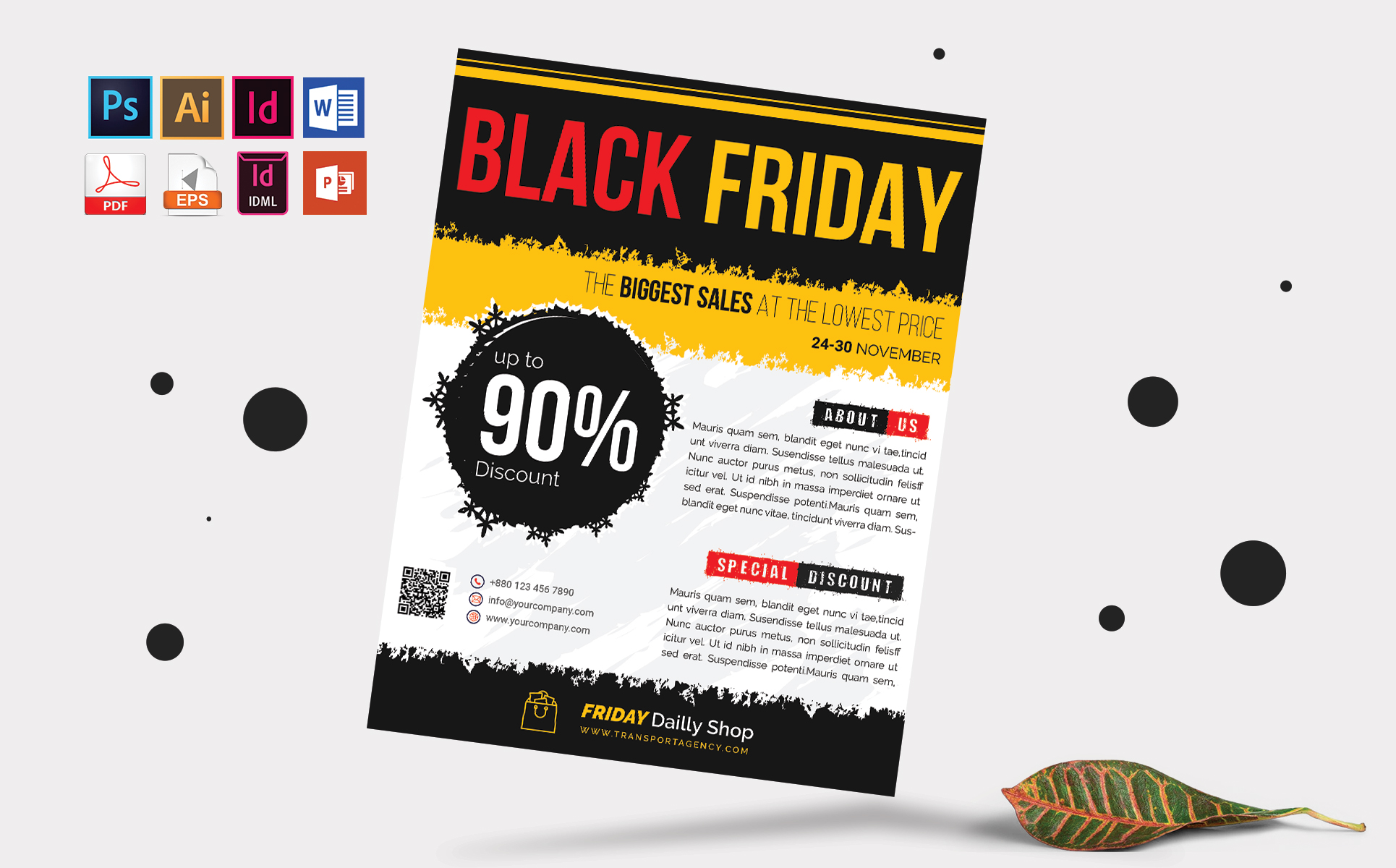 Download Фирменный стиль "Black Friday Sale Flyer Vol-03 - Corporate Identity Template" / Black Friday Sale Flyer Vol-03 - Corporate Identity Template - Фирменный стиль friday,black,flyer,business,discount,coupon,poster,psd,eps,in,design