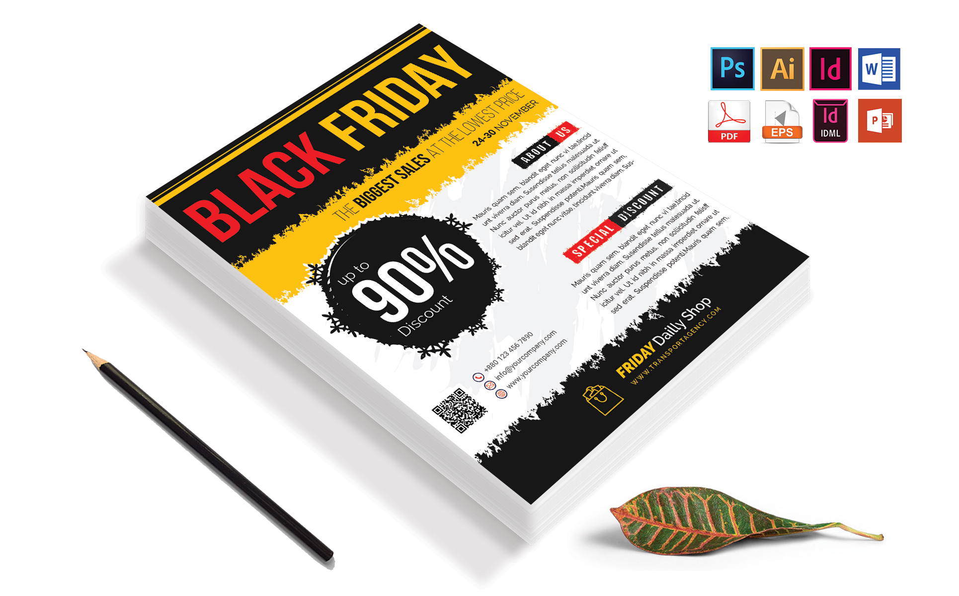 Download Фирменный стиль "Black Friday Sale Flyer Vol-03 - Corporate Identity Template" / Black Friday Sale Flyer Vol-03 - Corporate Identity Template - Фирменный стиль friday,black,flyer,business,discount,coupon,poster,psd,eps,in,design