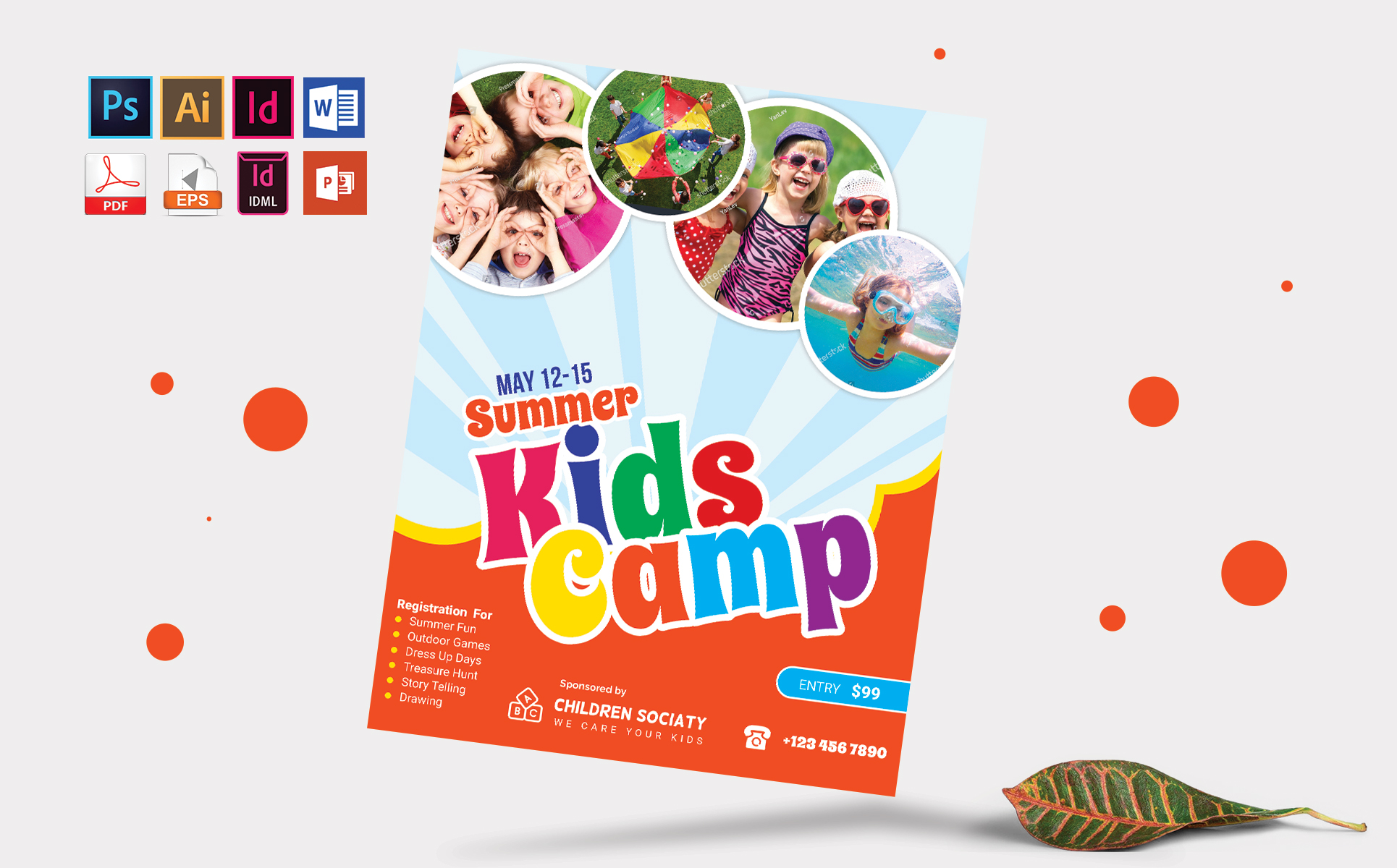 Download Фирменный стиль "Kids Summer Camp Flyer Vol-02 - Corporate Identity Template" / Kids Summer Camp Flyer Vol-02 - Corporate Identity Template - Фирменный стиль kids,summer,camp,baby,camping,festival,sale,discount,flyer,kids-flyer,summer-camp-flyer,psd,ai,vector,pdf