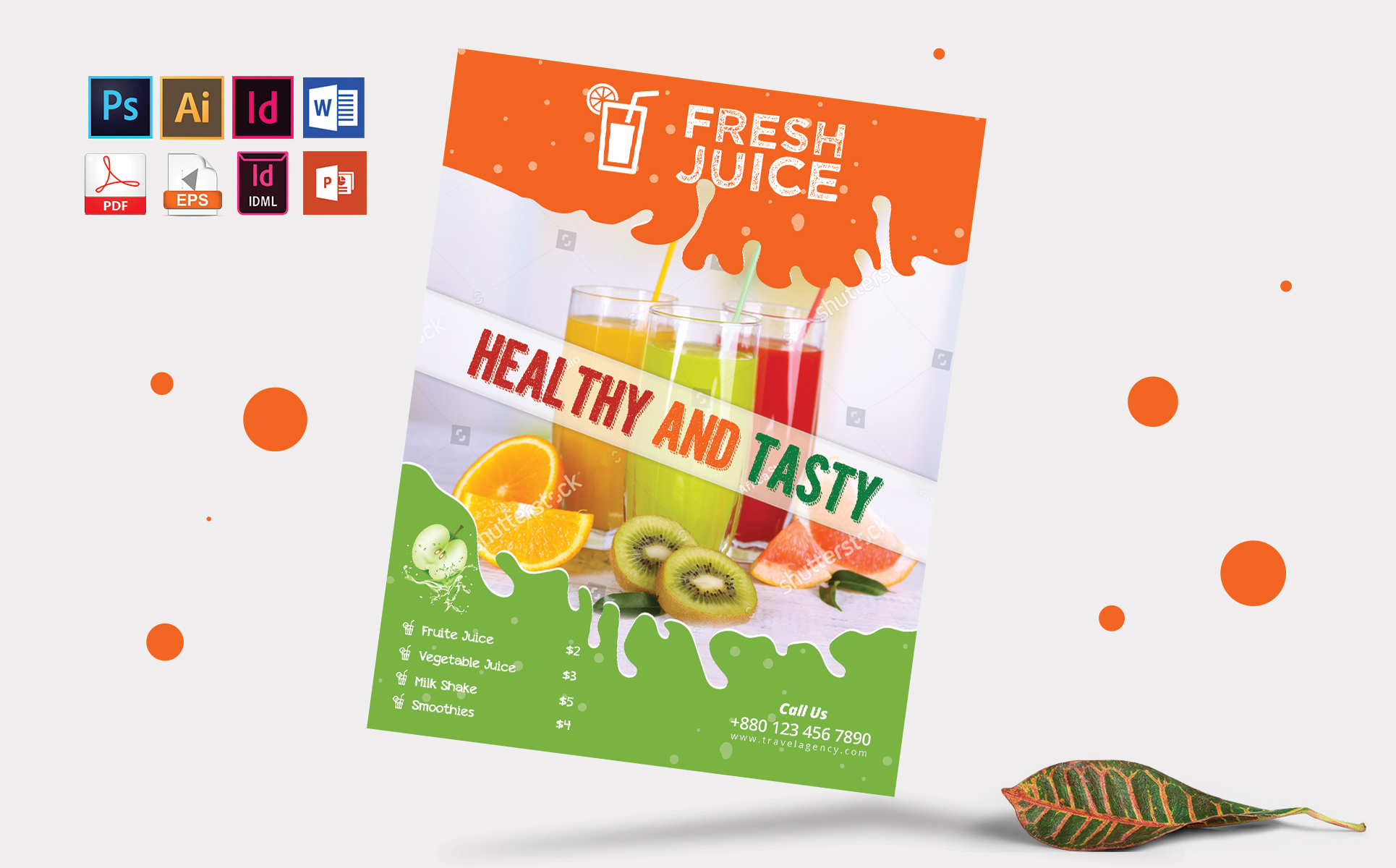 Download Фирменный стиль "Juice Menu Flyer Vol-01 - Corporate Identity Template" / Juice Menu Flyer Vol-01 - Corporate Identity Template - Фирменный стиль juice,menu,orange,mango,pineapple,watermelon,stall,tea,coffee,flyer,poster,brochure,eps,vector,ai,psd,ms,word,powerpoint