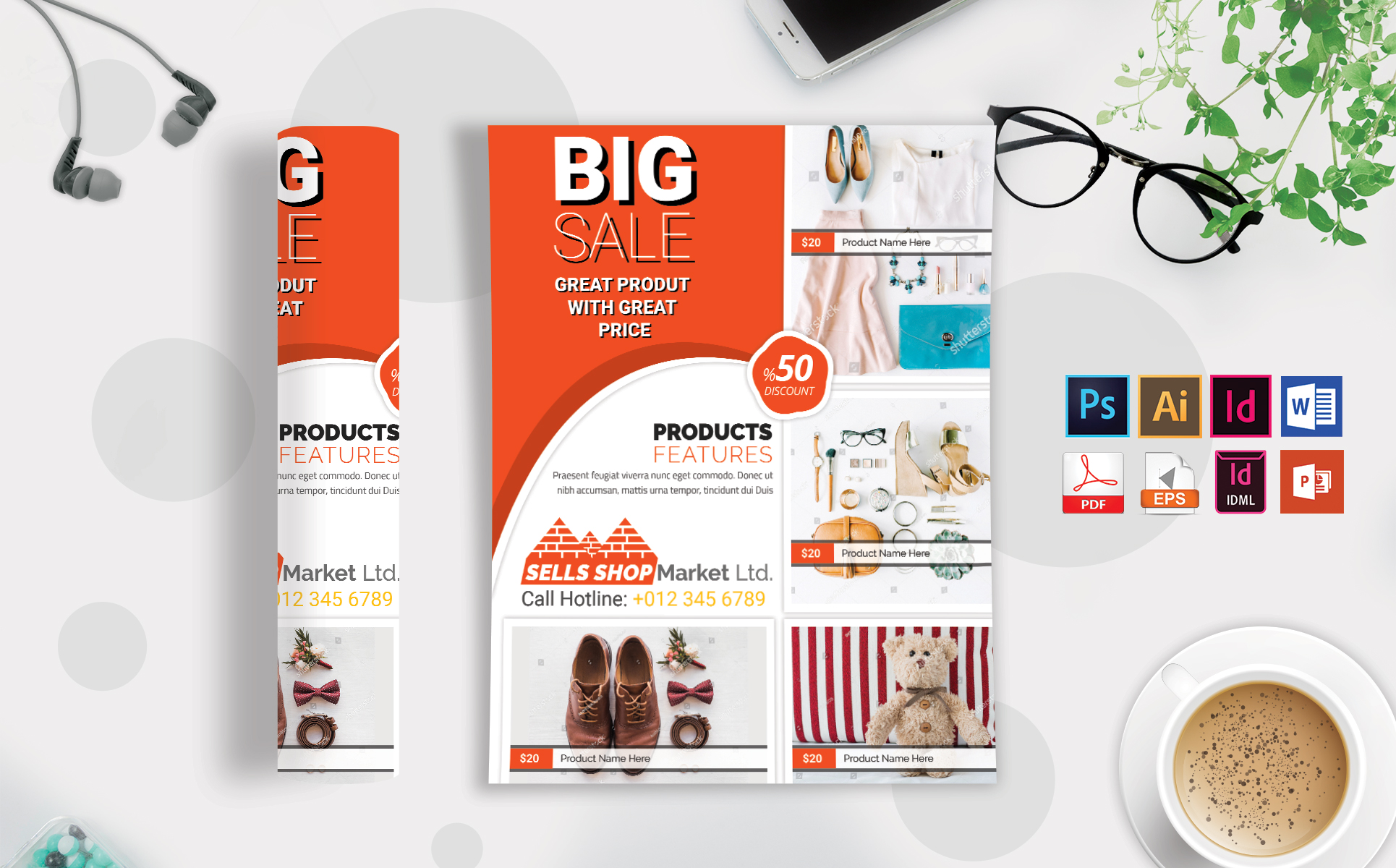 Download Фирменный стиль "Product Promotional Flyer Vol-03 - Corporate Identity Template" / Product Promotional Flyer Vol-03 - Corporate Identity Template - Фирменный стиль flyer,brochure,poster,product,promotion,company,electronics,apps,store,shop,t-shirt,toys,psd,ai,vector,product-promotion,ms,word,powerpoint