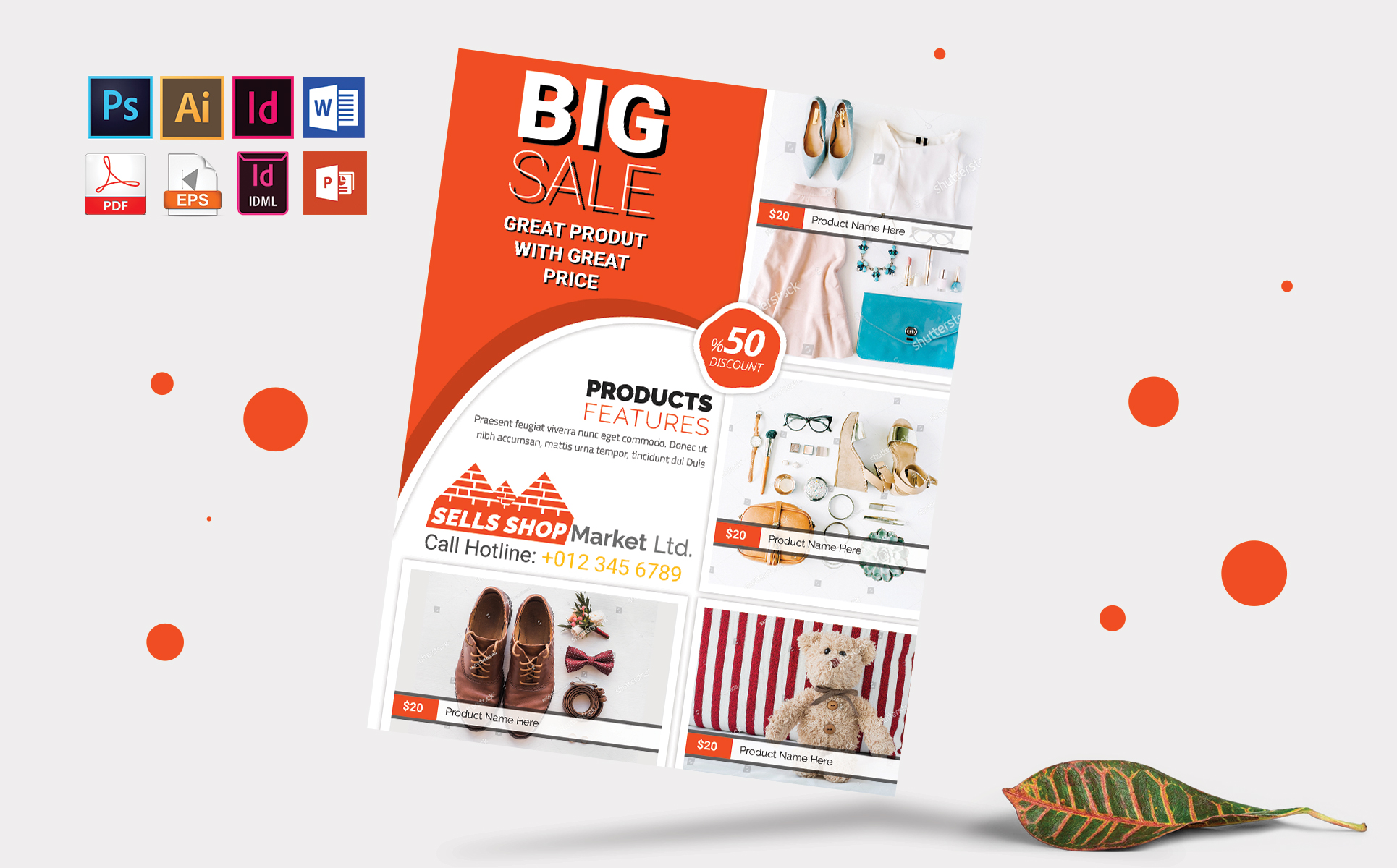 Download Фирменный стиль "Product Promotional Flyer Vol-03 - Corporate Identity Template" / Product Promotional Flyer Vol-03 - Corporate Identity Template - Фирменный стиль flyer,brochure,poster,product,promotion,company,electronics,apps,store,shop,t-shirt,toys,psd,ai,vector,product-promotion,ms,word,powerpoint