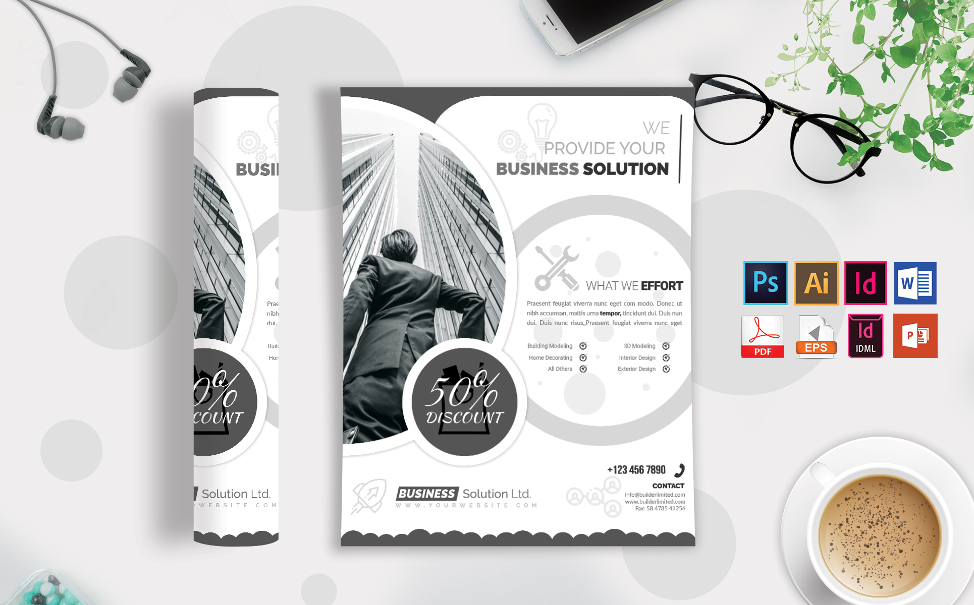 Download Фирменный стиль "Minimal Creative Business Flyer Vol-05 - Corporate Identity Template" / Minimal Creative Business Flyer Vol-05 - Corporate Identity Template - Фирменный стиль business,corporate,minimal,creative,office,company,agency,software,digital-service,flyer,brochure,poster,ai,psd,word,powerpoint,vector,indesign