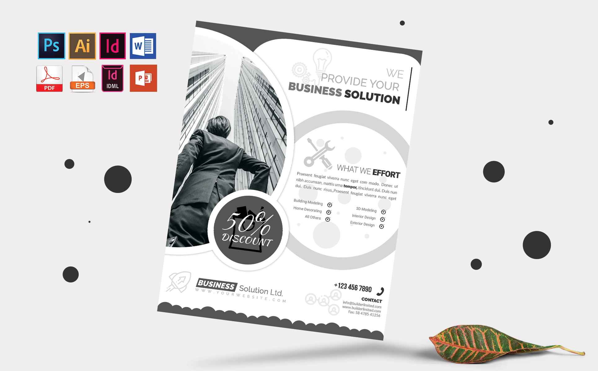 Download Фирменный стиль "Minimal Creative Business Flyer Vol-05 - Corporate Identity Template" / Minimal Creative Business Flyer Vol-05 - Corporate Identity Template - Фирменный стиль business,corporate,minimal,creative,office,company,agency,software,digital-service,flyer,brochure,poster,ai,psd,word,powerpoint,vector,indesign