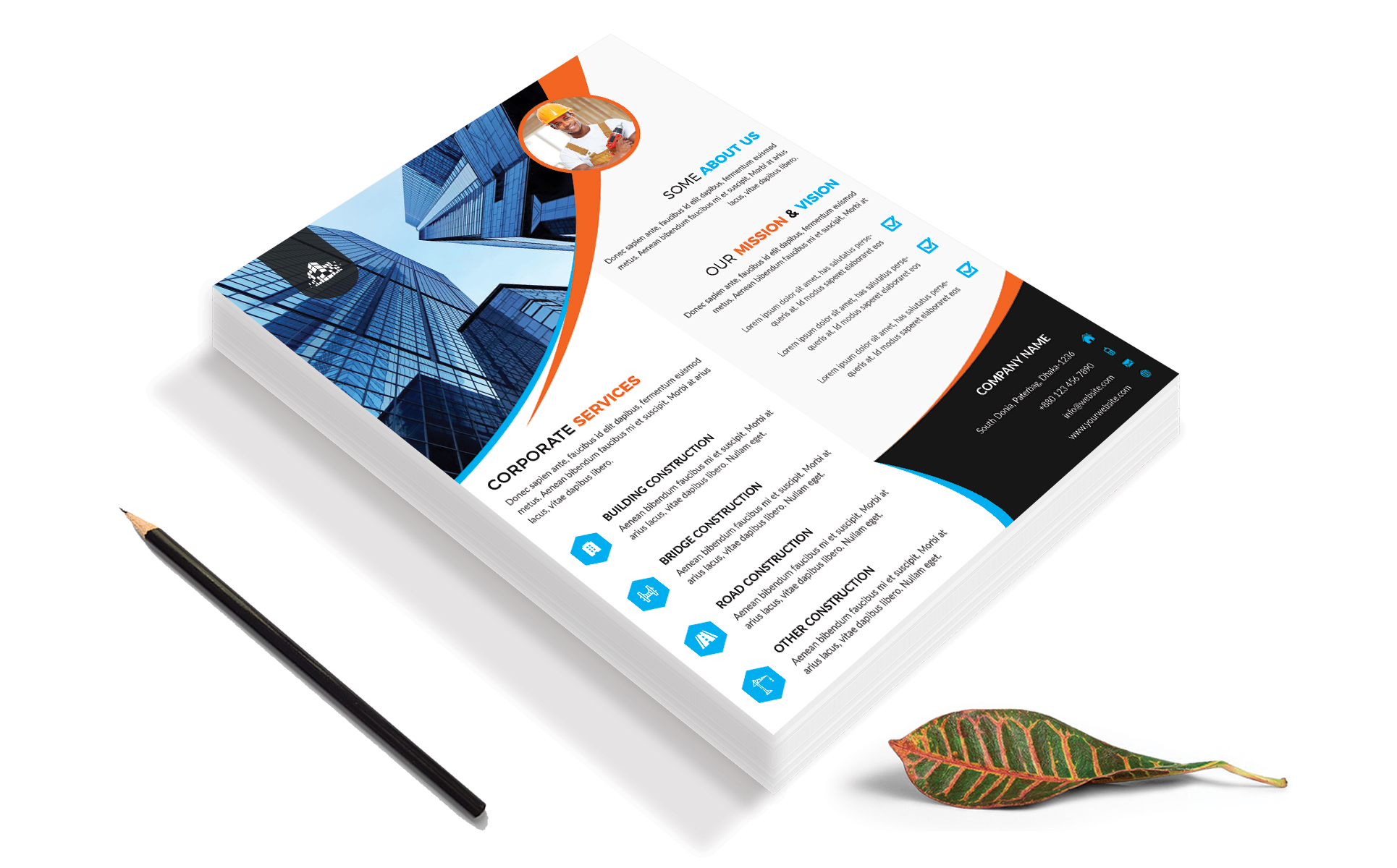 Download Фирменный стиль "Flyer Template - Corporate Identity Template" / Flyer Template - Corporate Identity Template - Фирменный стиль advertisement,agency flyer,agency publisher,business,clean design,corporate flyer,creative flyer,flyer template,illustrator flyer,marketing,multipurpose flyer,new company ad,orange,promotion 